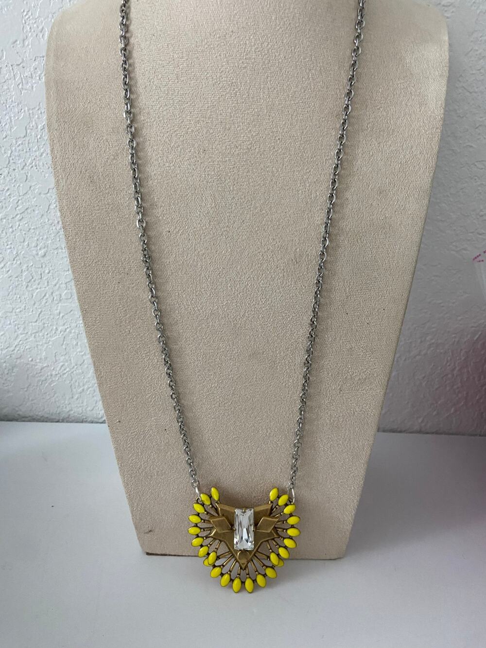 Upcycled big pendant necklace
